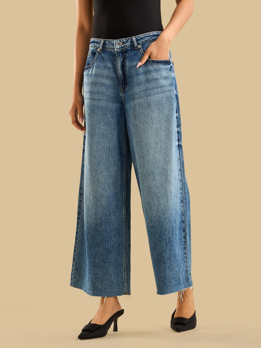 Wide Leg Cropped Jeans