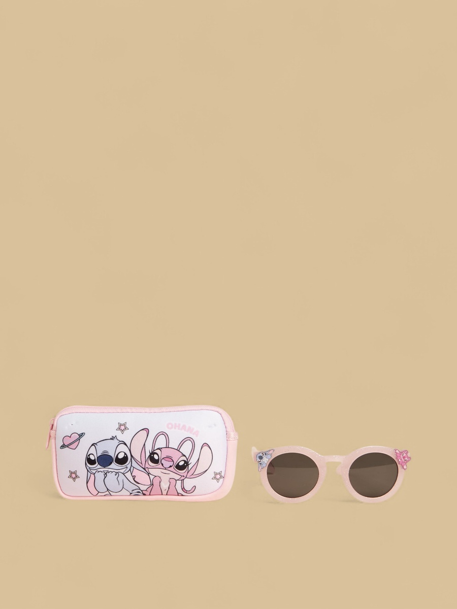 Stitch and Angel Accent Sunglasses with Case