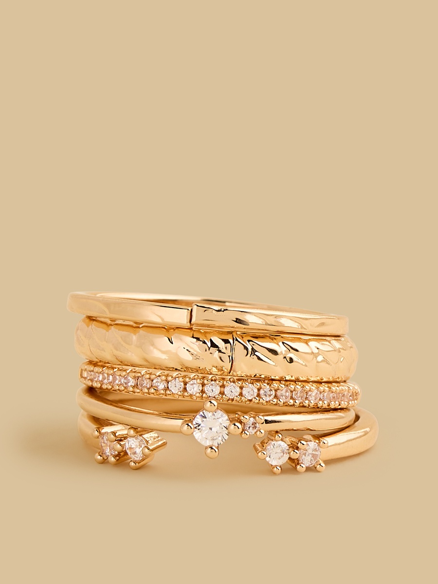 Pack of 5 - Assorted Metallic Ring
