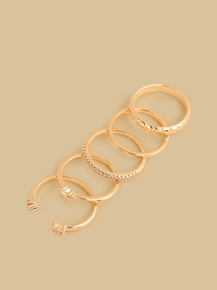 Pack of 5 - Assorted Metallic Ring