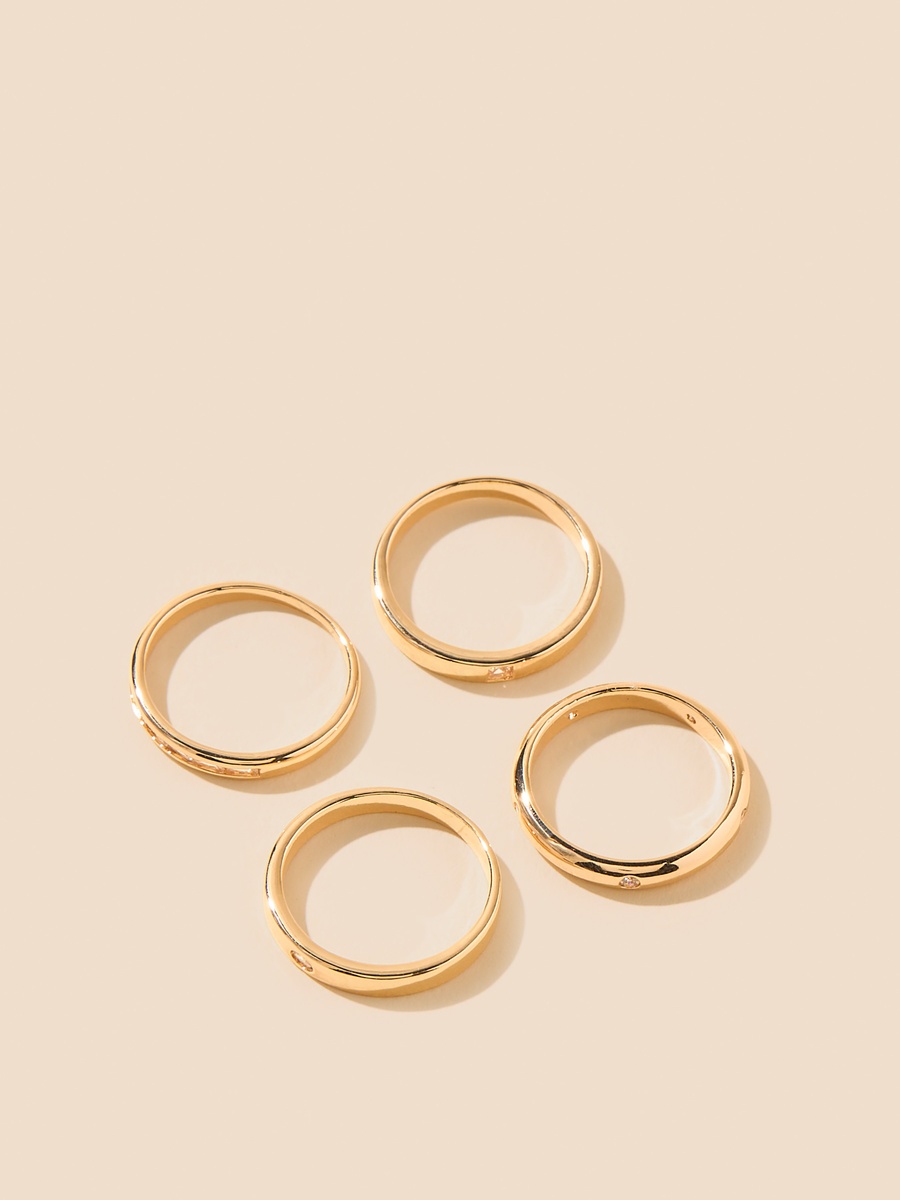 طقم خواتم مزينة 4 قطع