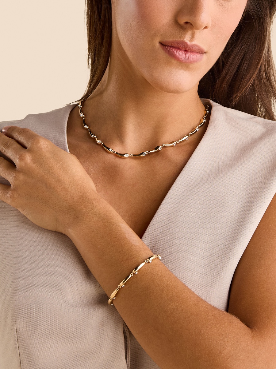 Embellished Necklace and Bracelet Set