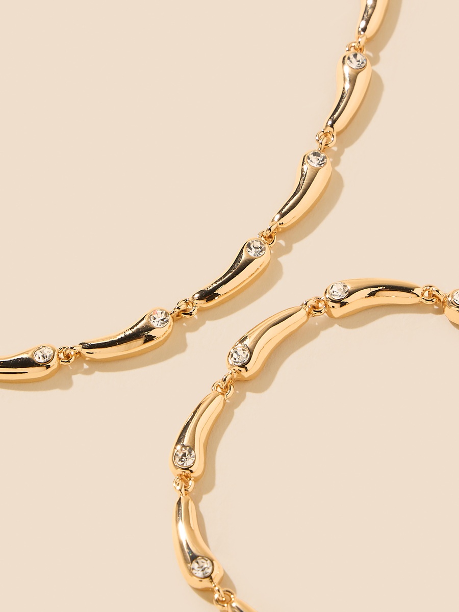 Embellished Necklace and Bracelet Set