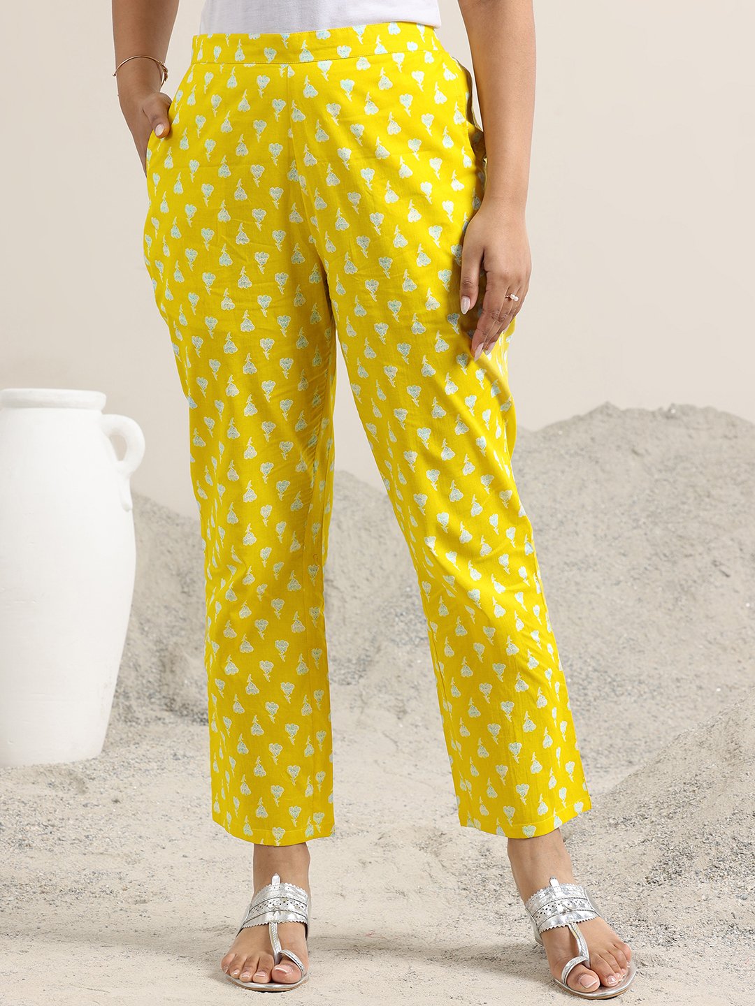 Yellow Printed Kurta Set