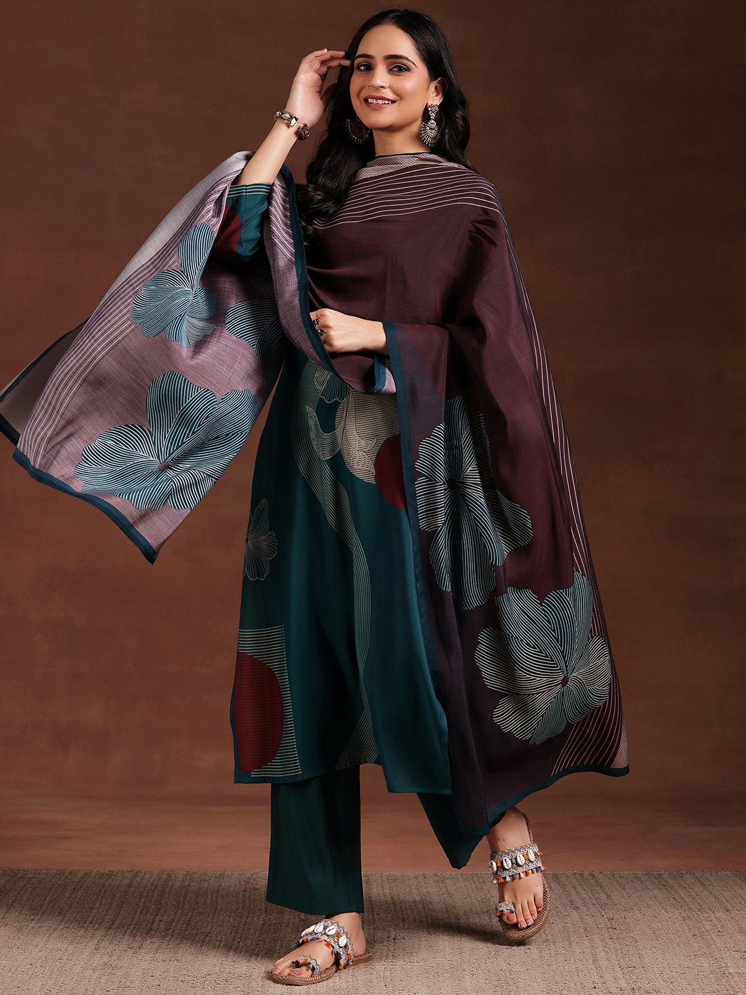 Blue Printed Kurta Set