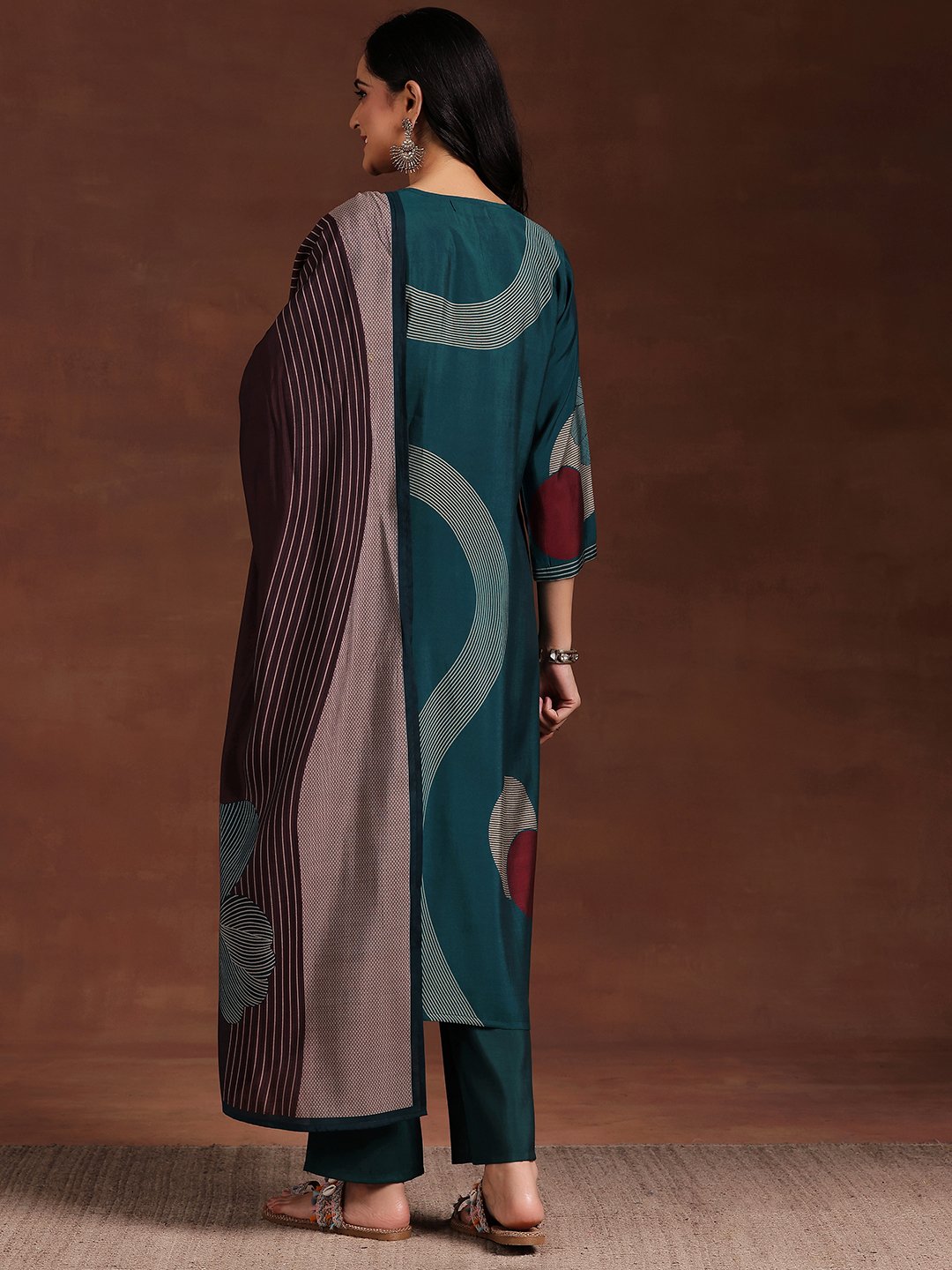Blue Printed Kurta Set