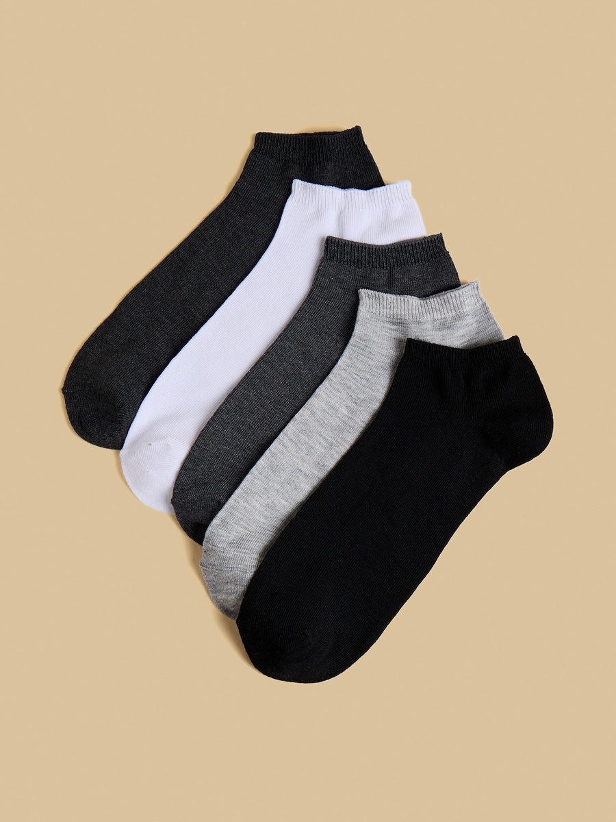 Pack of 9 - Plain Ankle Length Socks