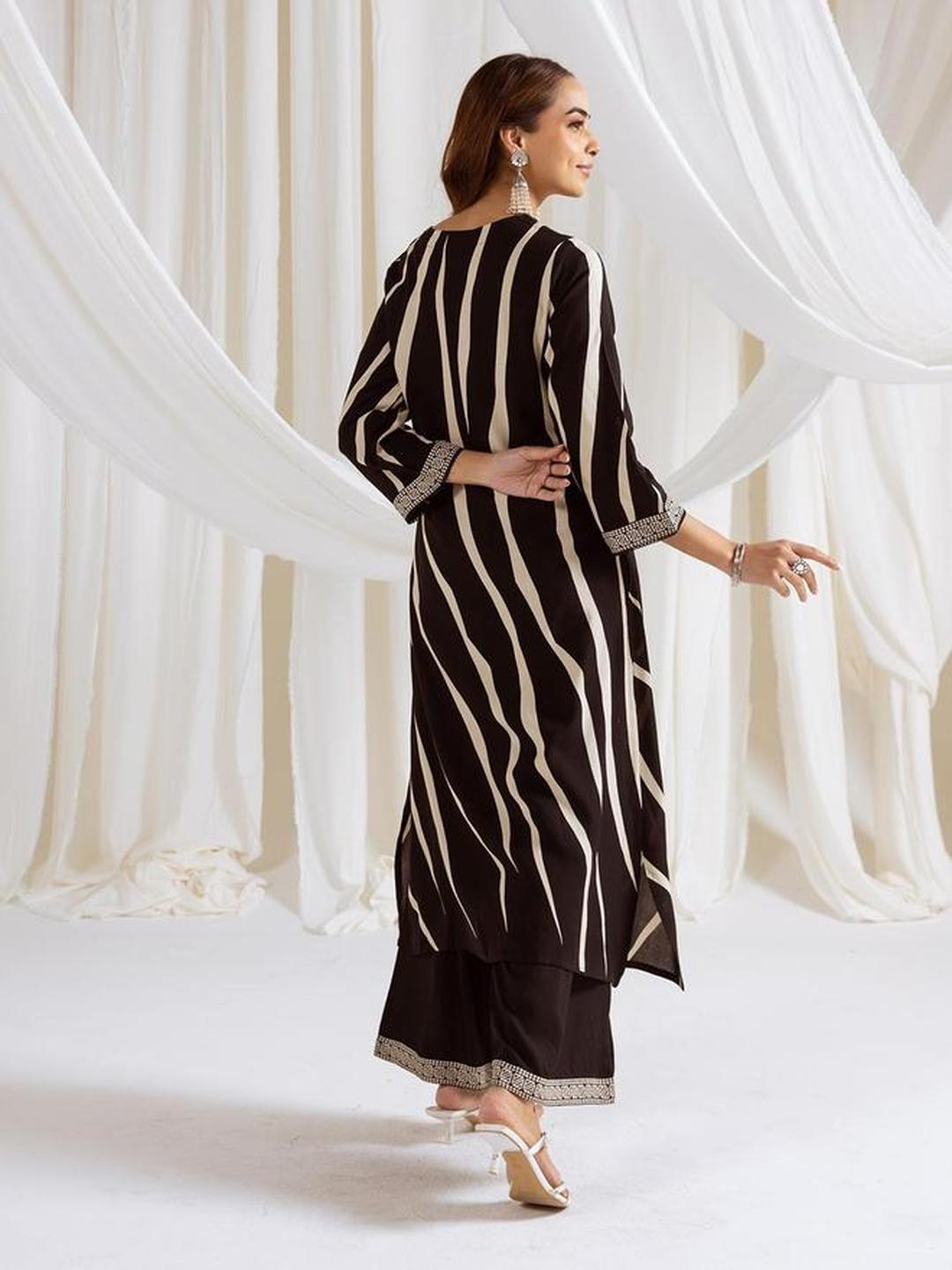 Rayon Printed Straight Kurta and Pants Set