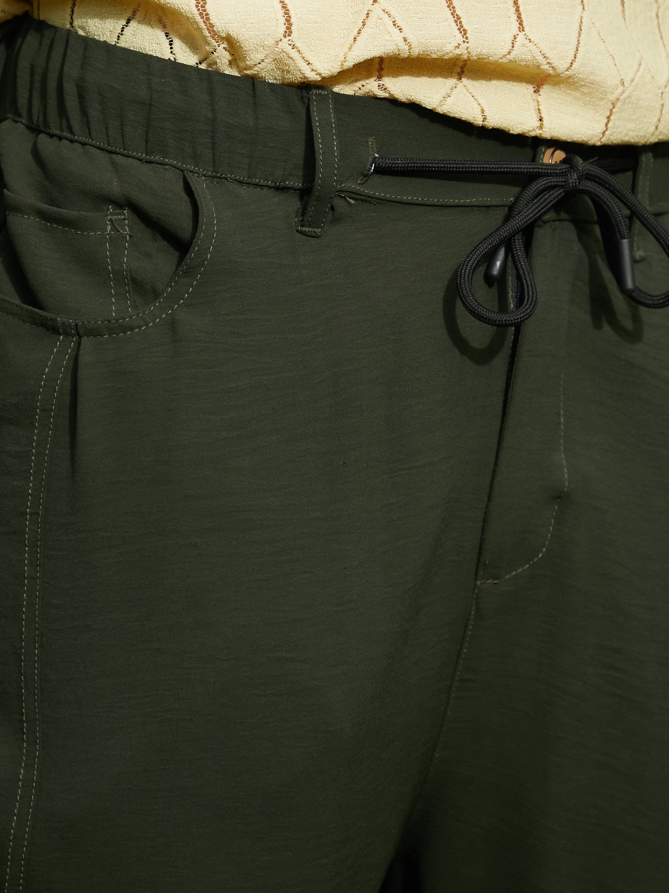 Men Sacramento Green Tapered Tailored Trousers