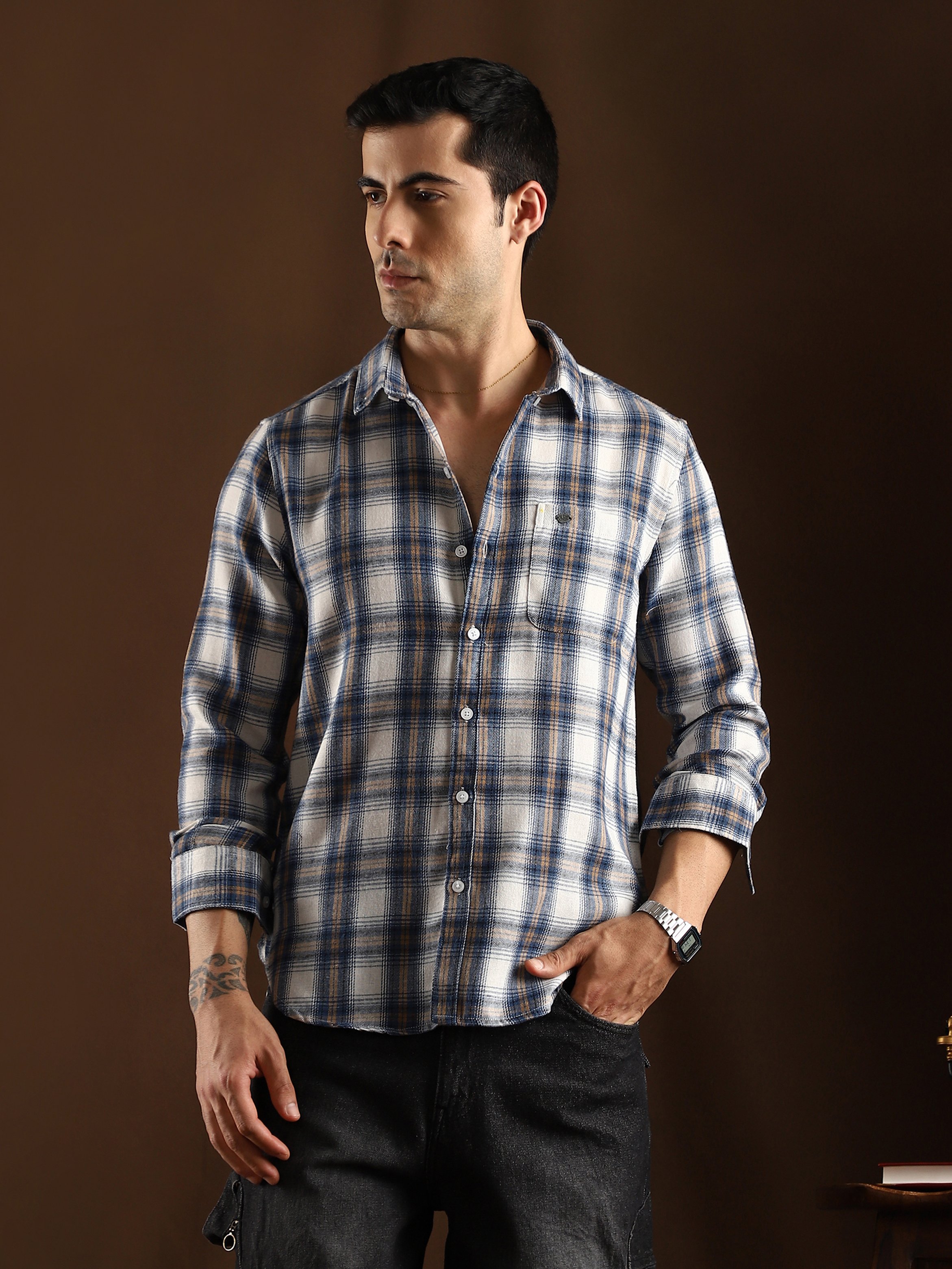 Men Checkered Regular Shirt