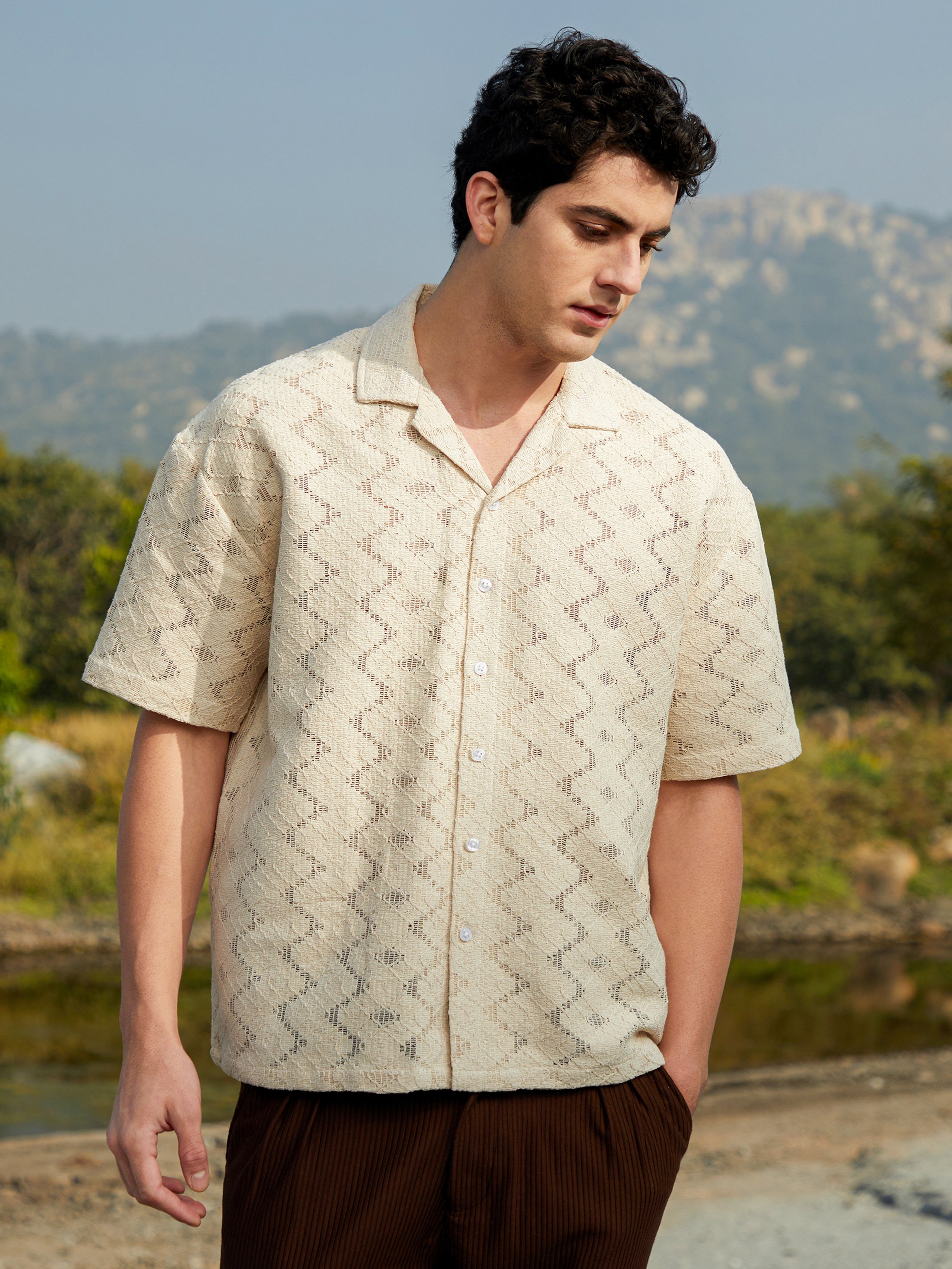 Men Off-White Cuban Oversized Shirt