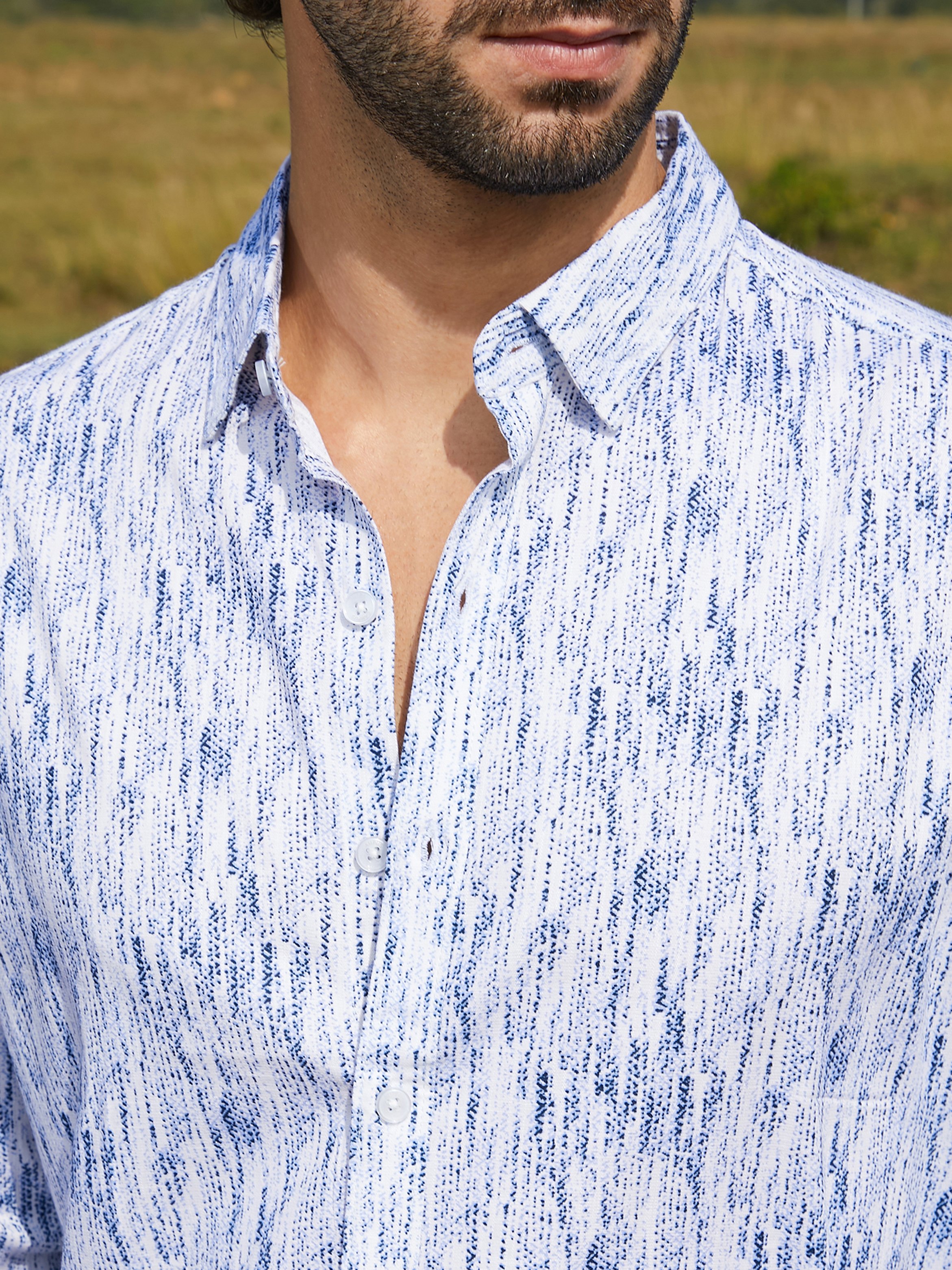 Men Textured Print Shirt