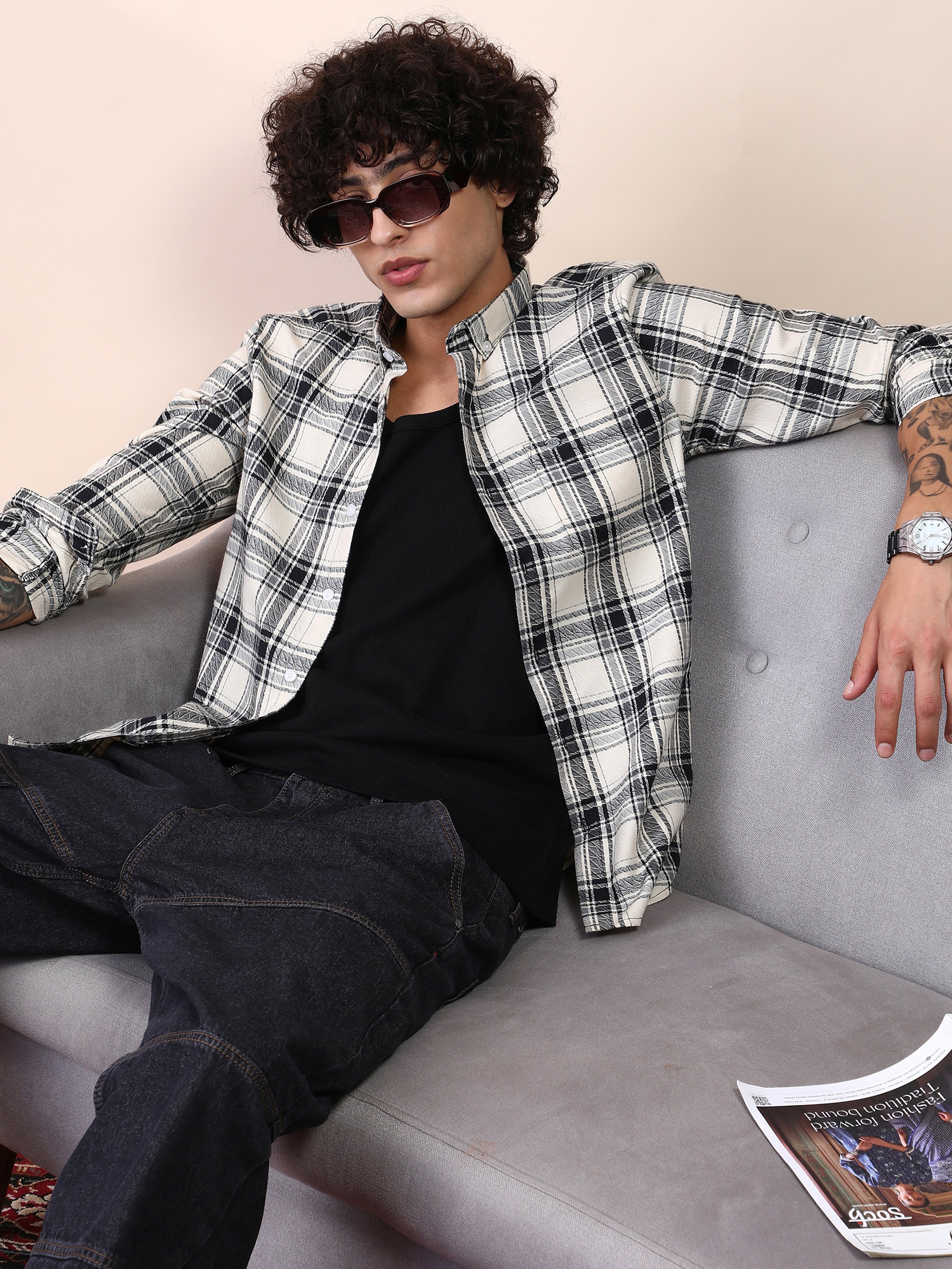 Men Checked Regular Fit Shirt