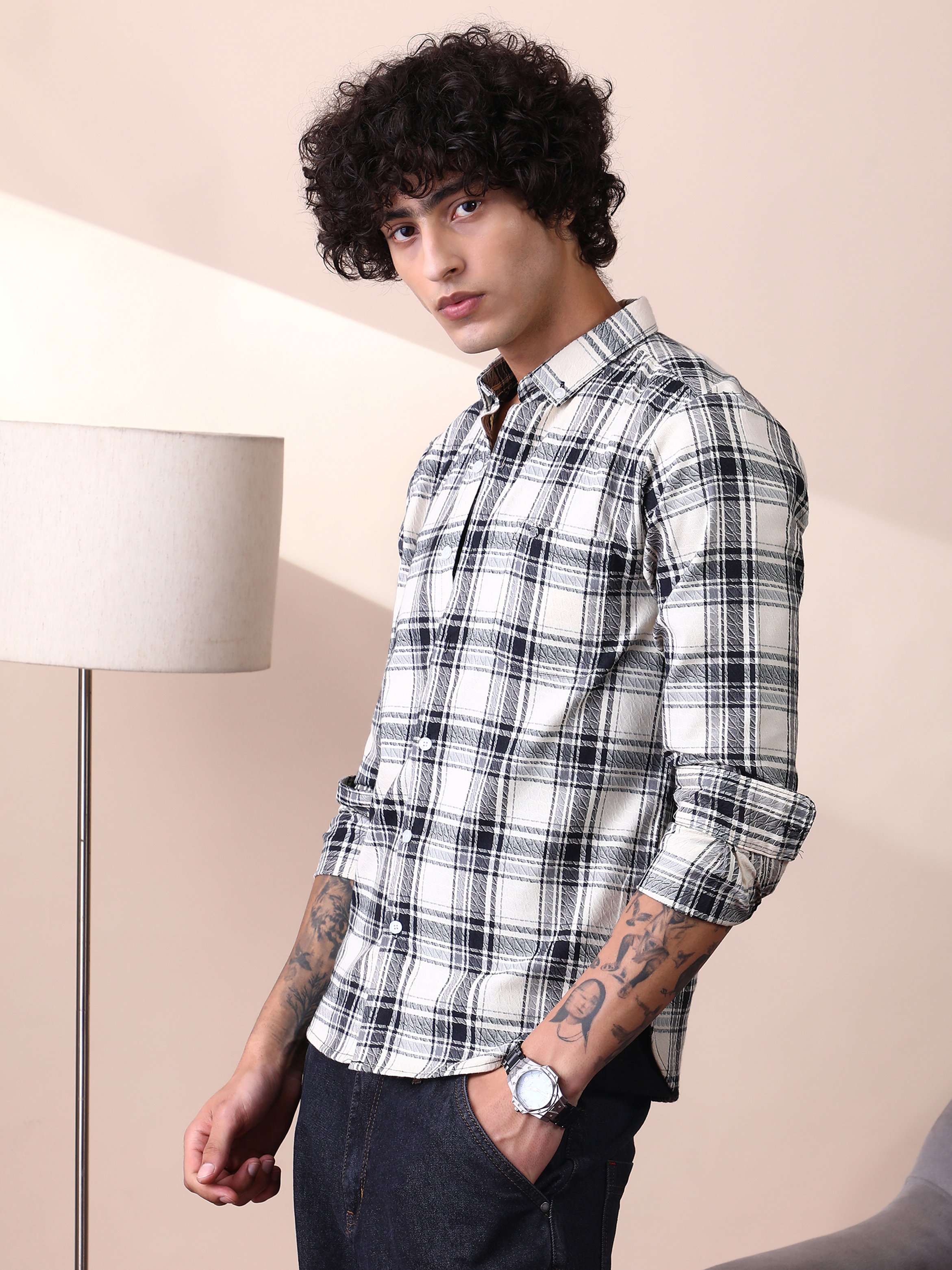 Men Checked Regular Fit Shirt