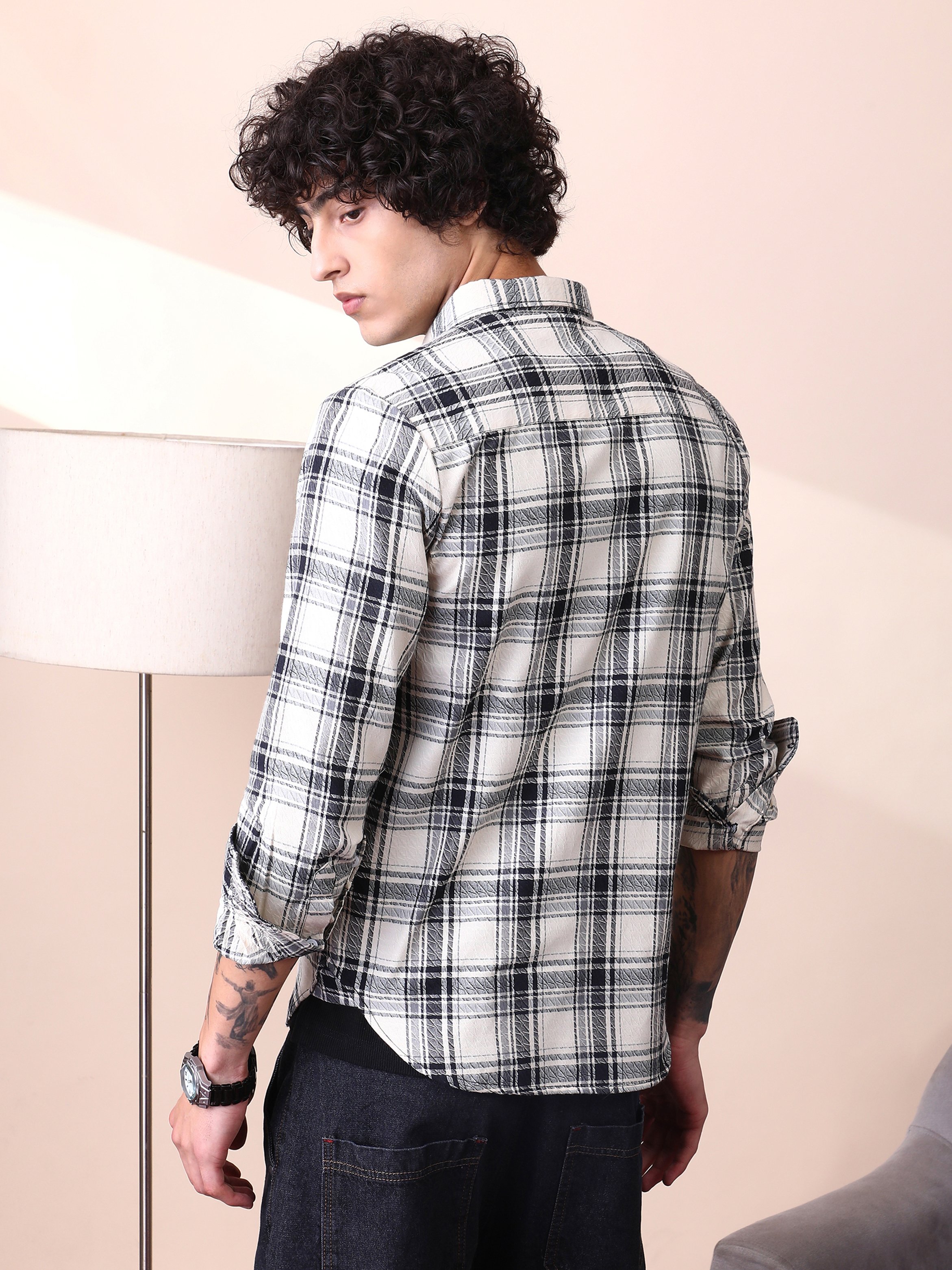 Men Checked Regular Fit Shirt