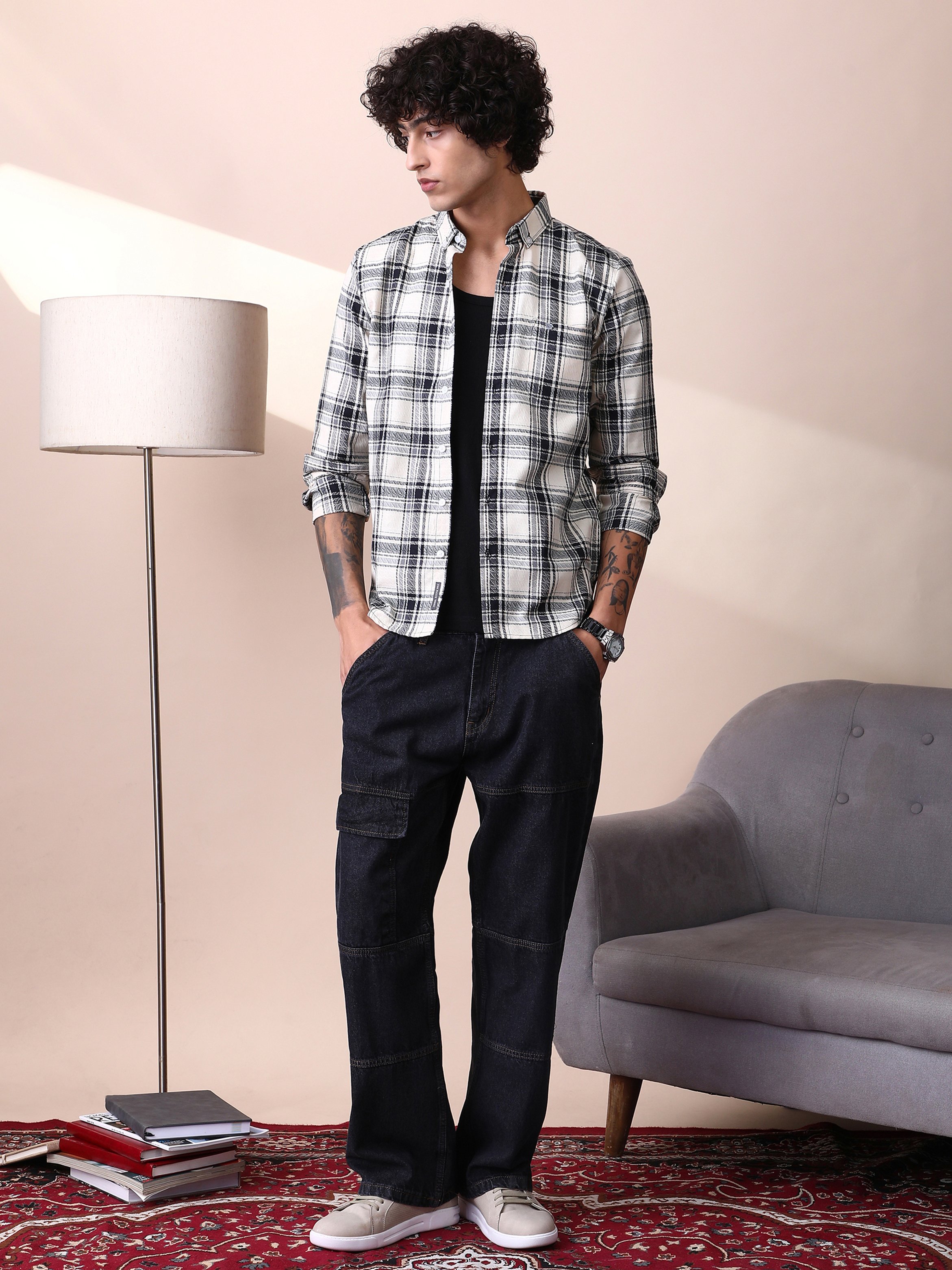 Men Checked Regular Fit Shirt