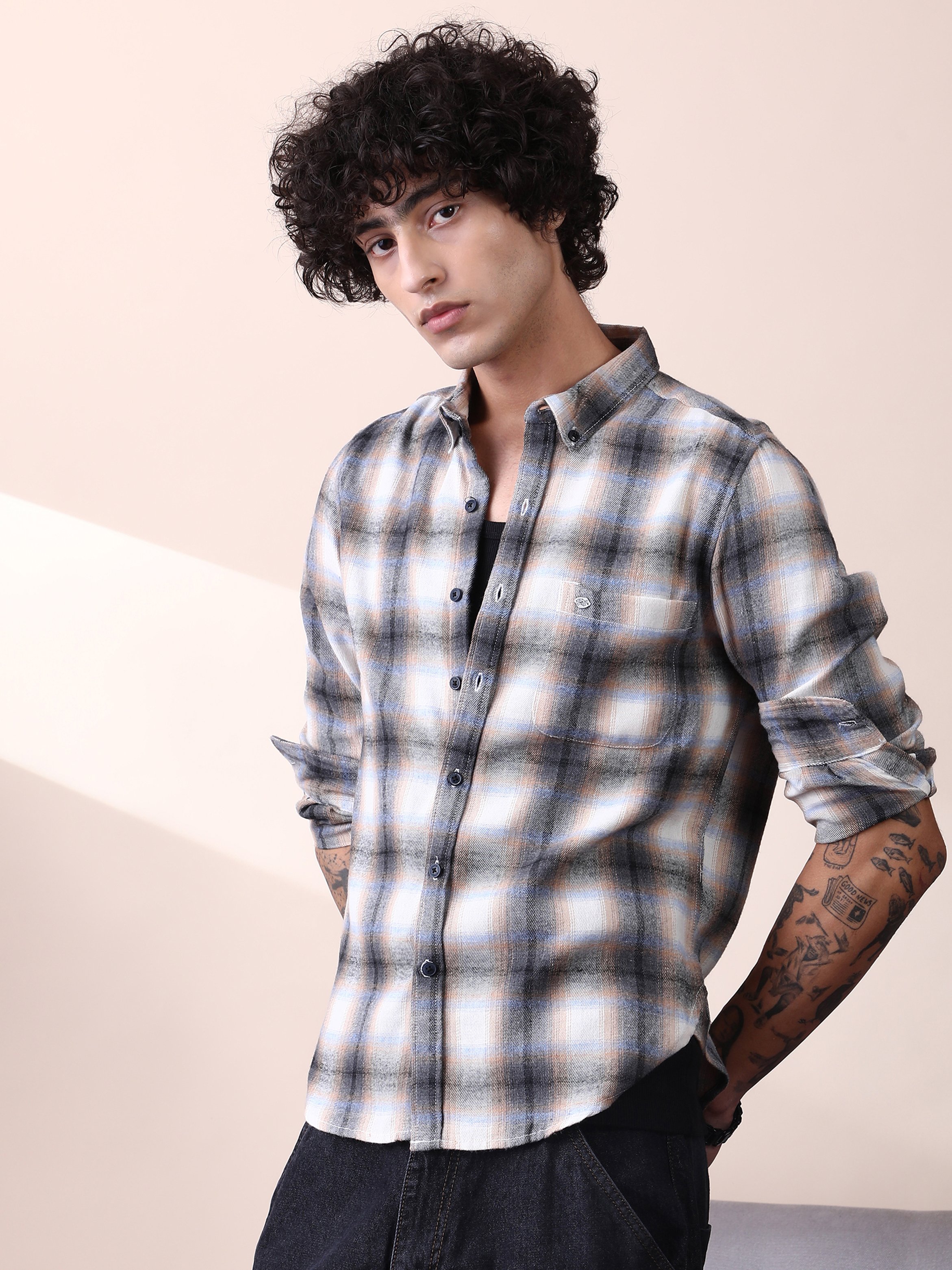 Men Checked Regular Shirt
