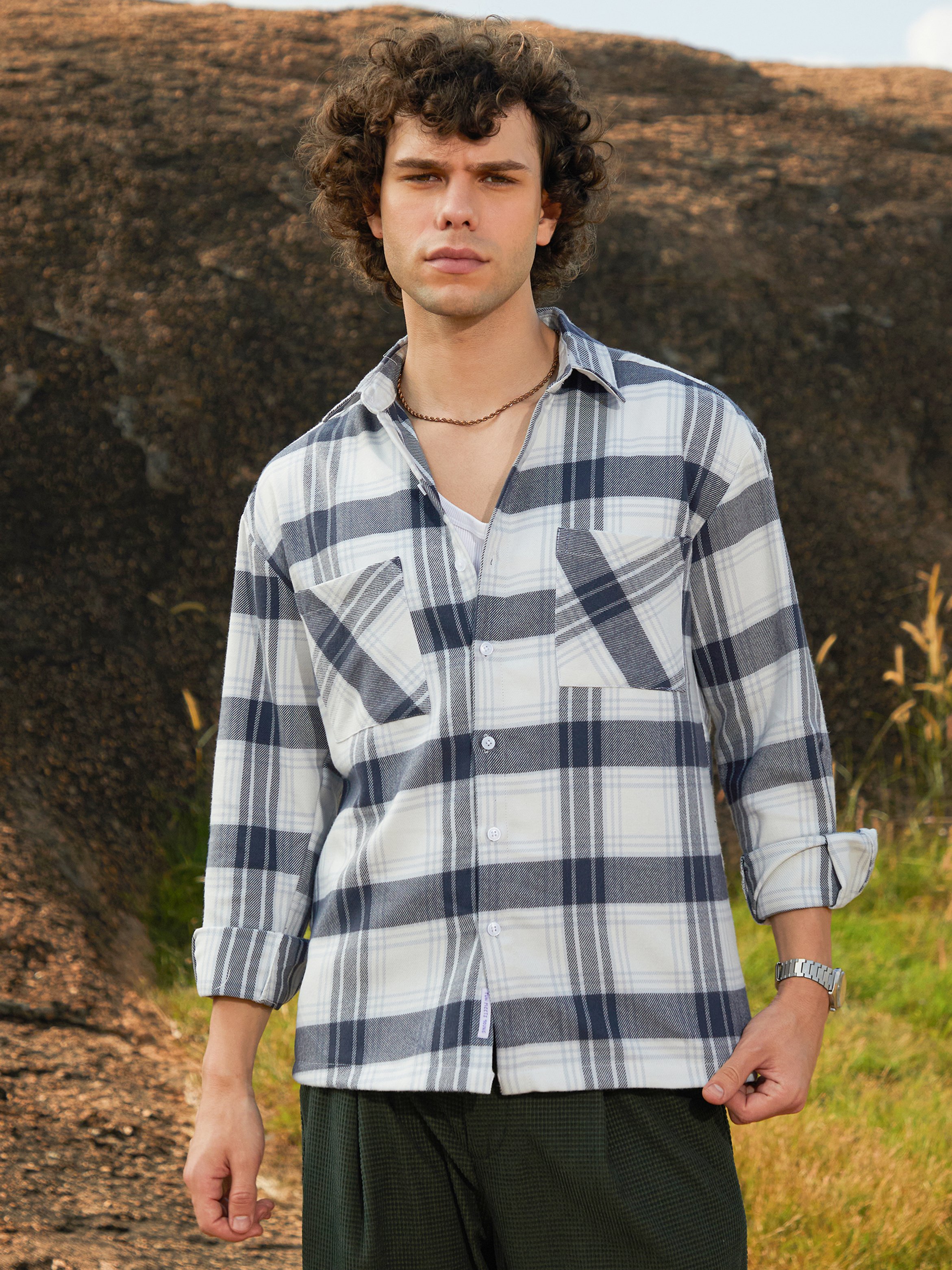 Men Midnight Black Buffalo Utility Shacket