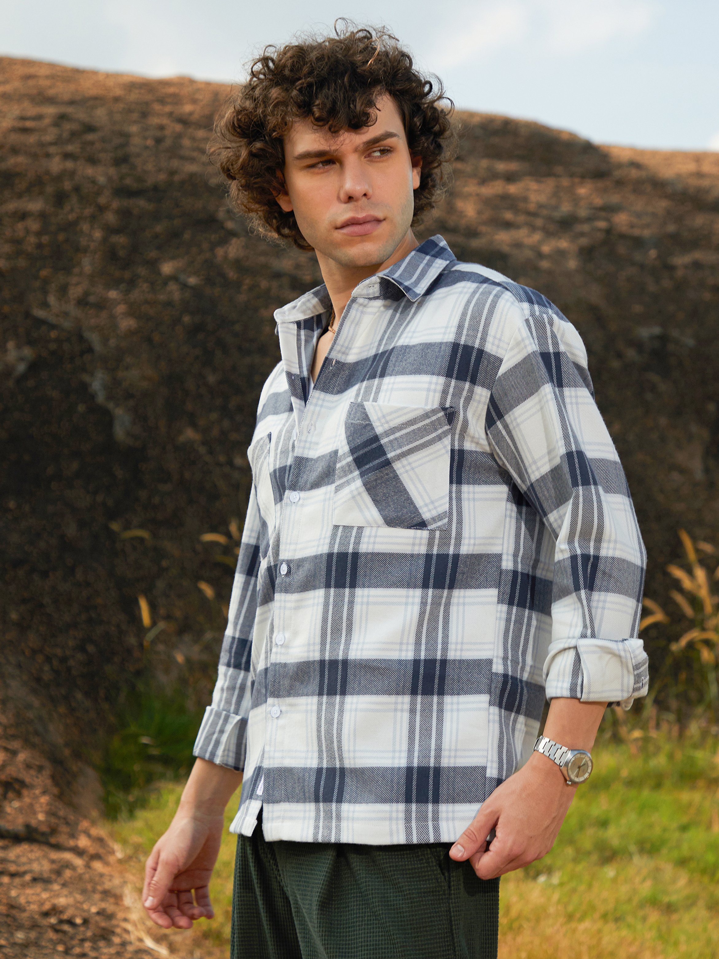 Men Midnight Black Buffalo Utility Shacket