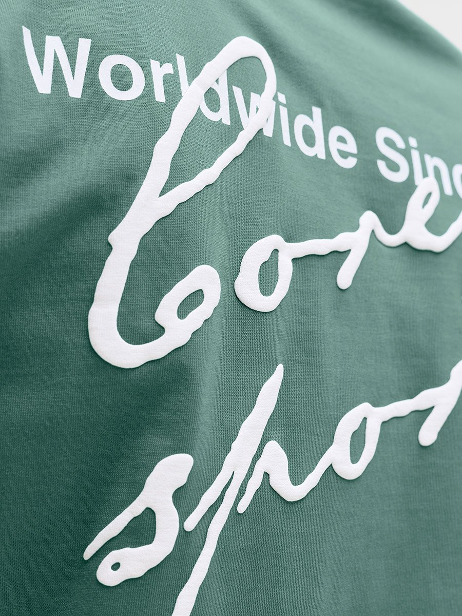 Green Oversized Script Back T-Shirt