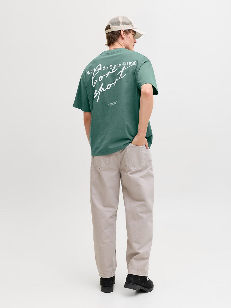 Green Oversized Script Back T-Shirt
