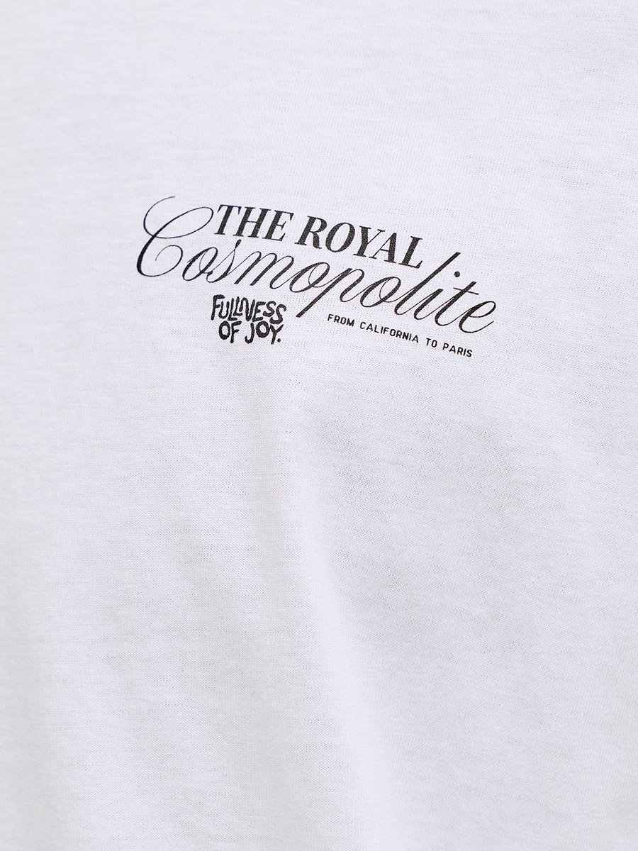 White Crew Neck Oversized T-Shirt