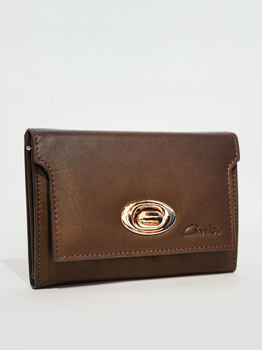 Logo Detail Turn-Lock Wallet