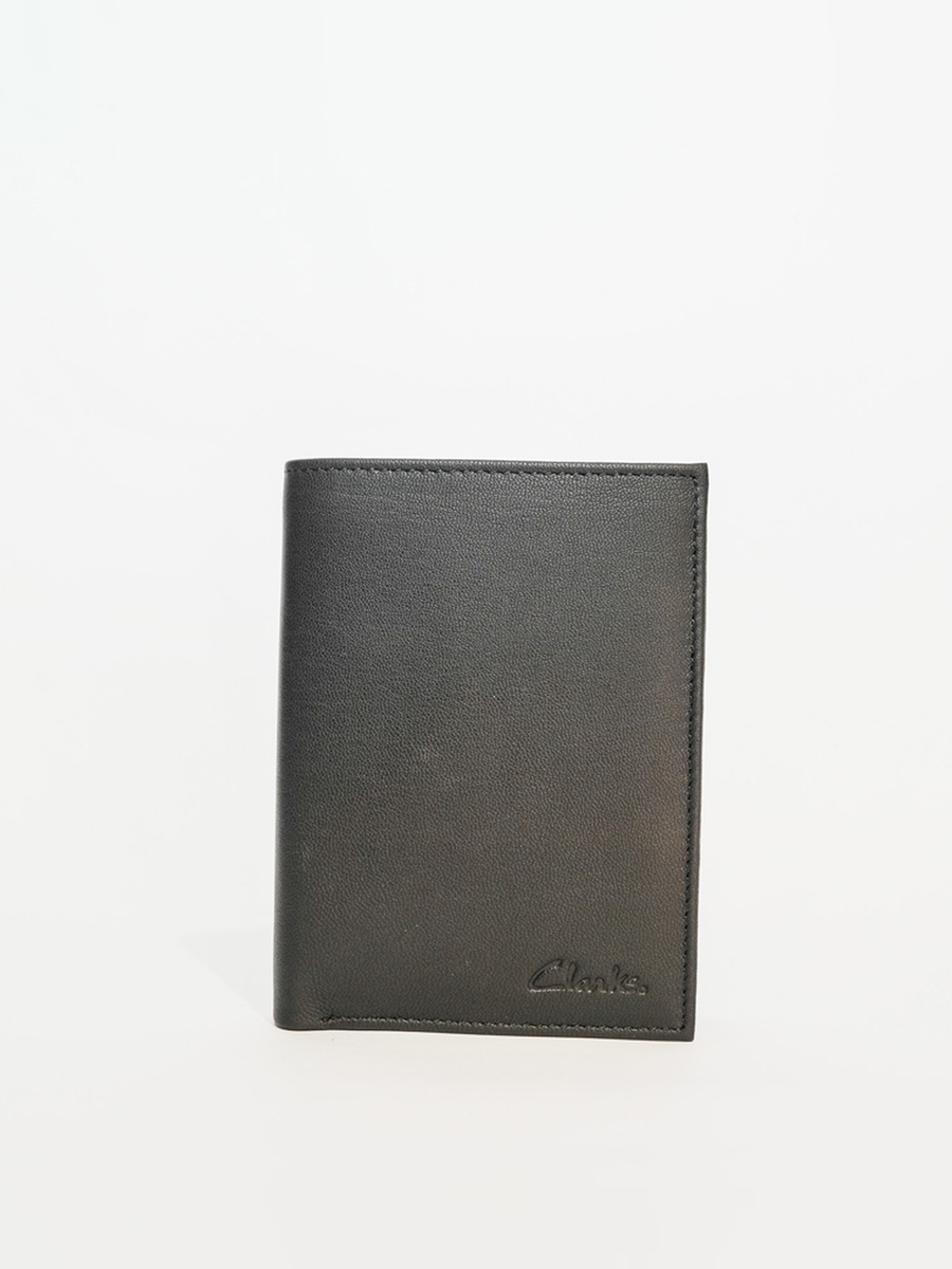 Men Black Logo Detail Leather Wallet