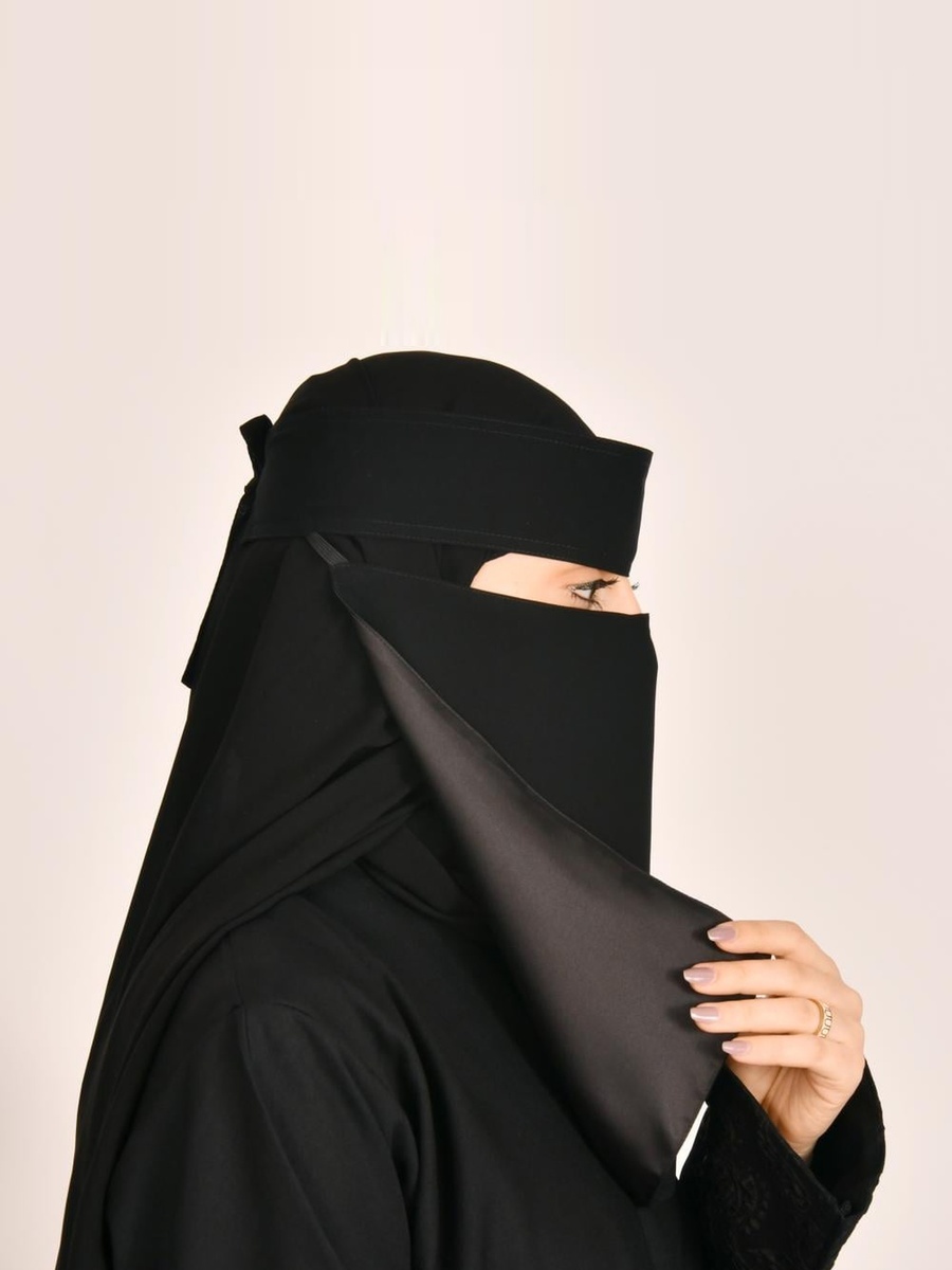 Long Niqab with Tie Closure