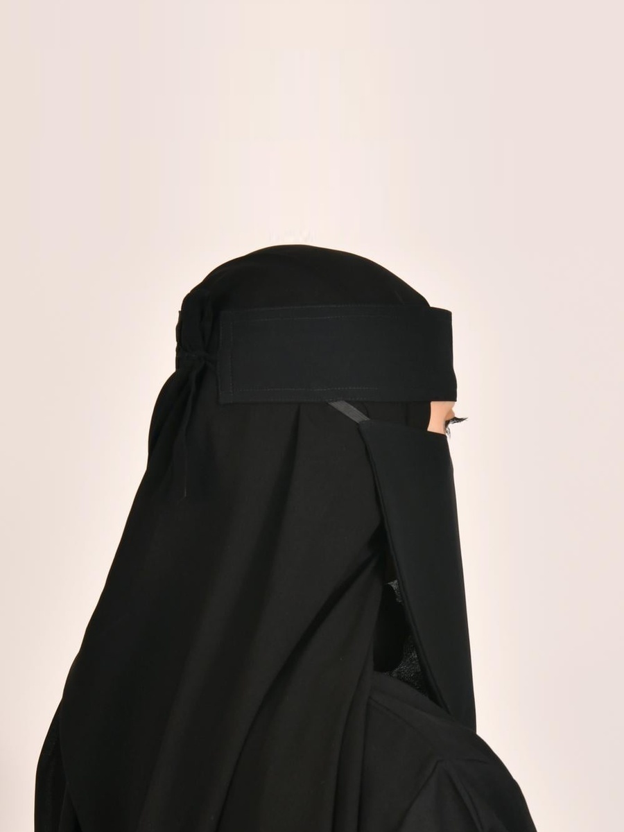 Long Niqab with Tie Closure