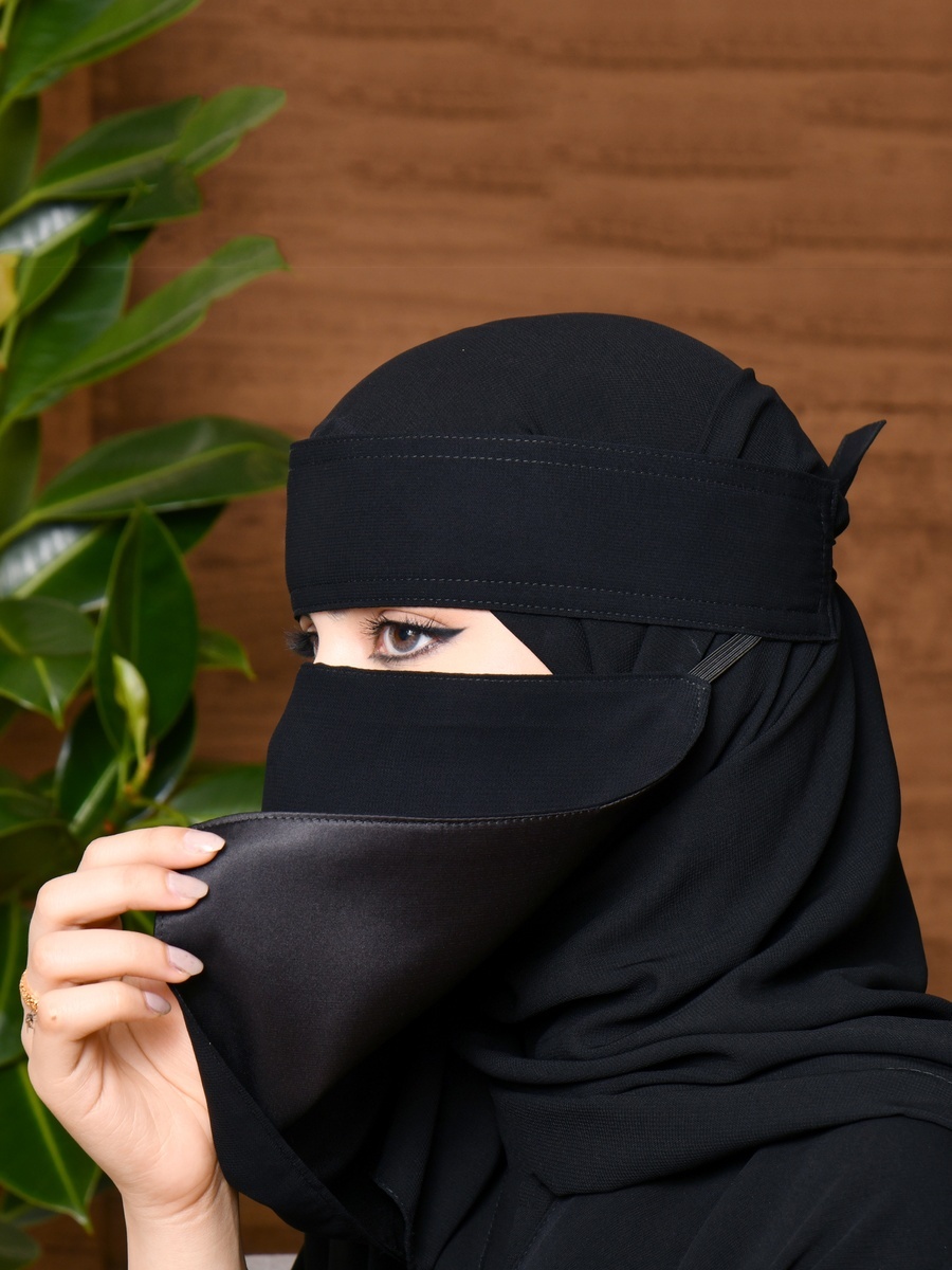 Short Niqab with Elastic Band