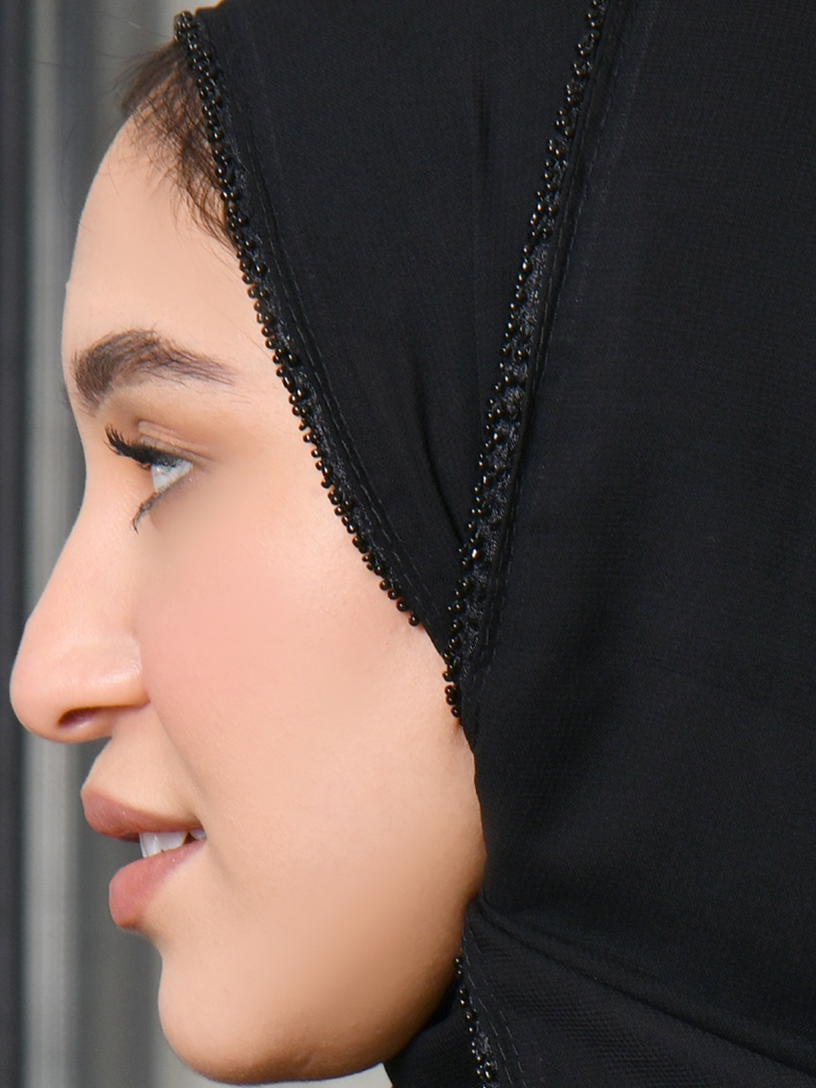 Beaded Edge Silk Hijab