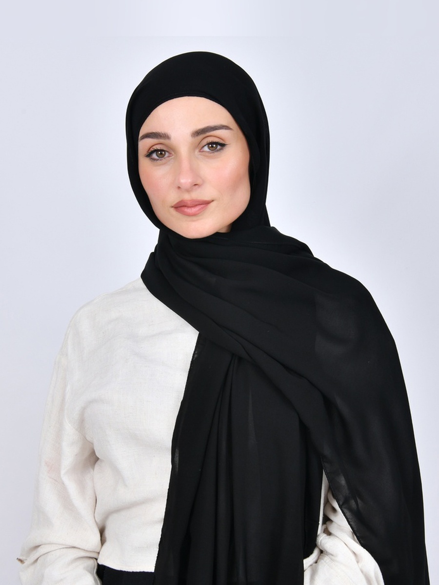 Solid Hijab with Hood