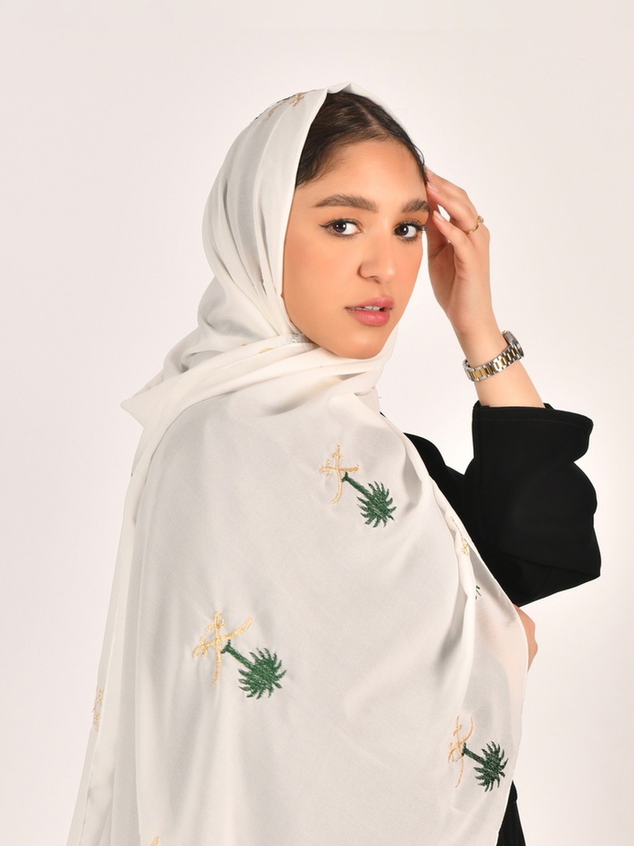 Embroidered Emblem Hijab