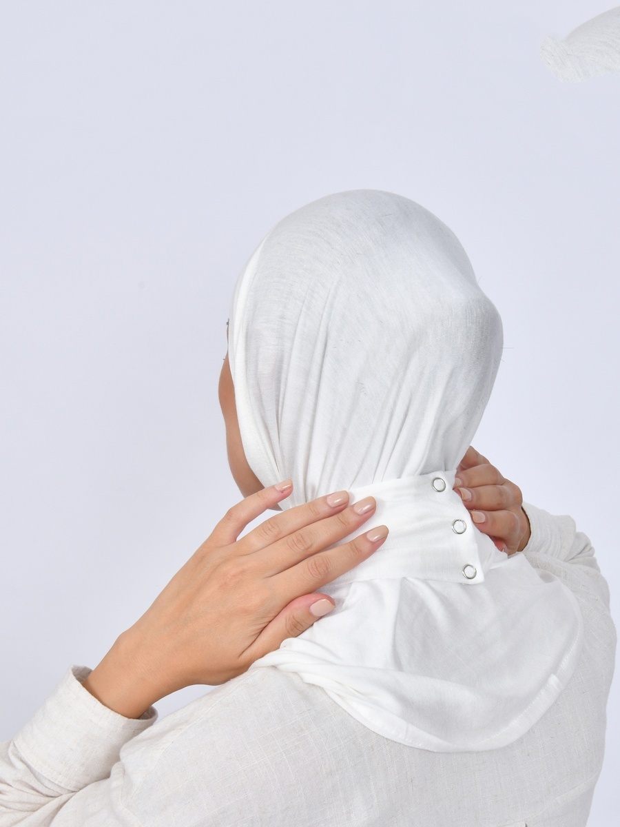 Cotton Hijab with Snap Closure