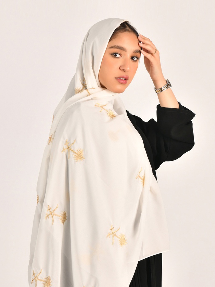 Embroidered Emblem Hijab
