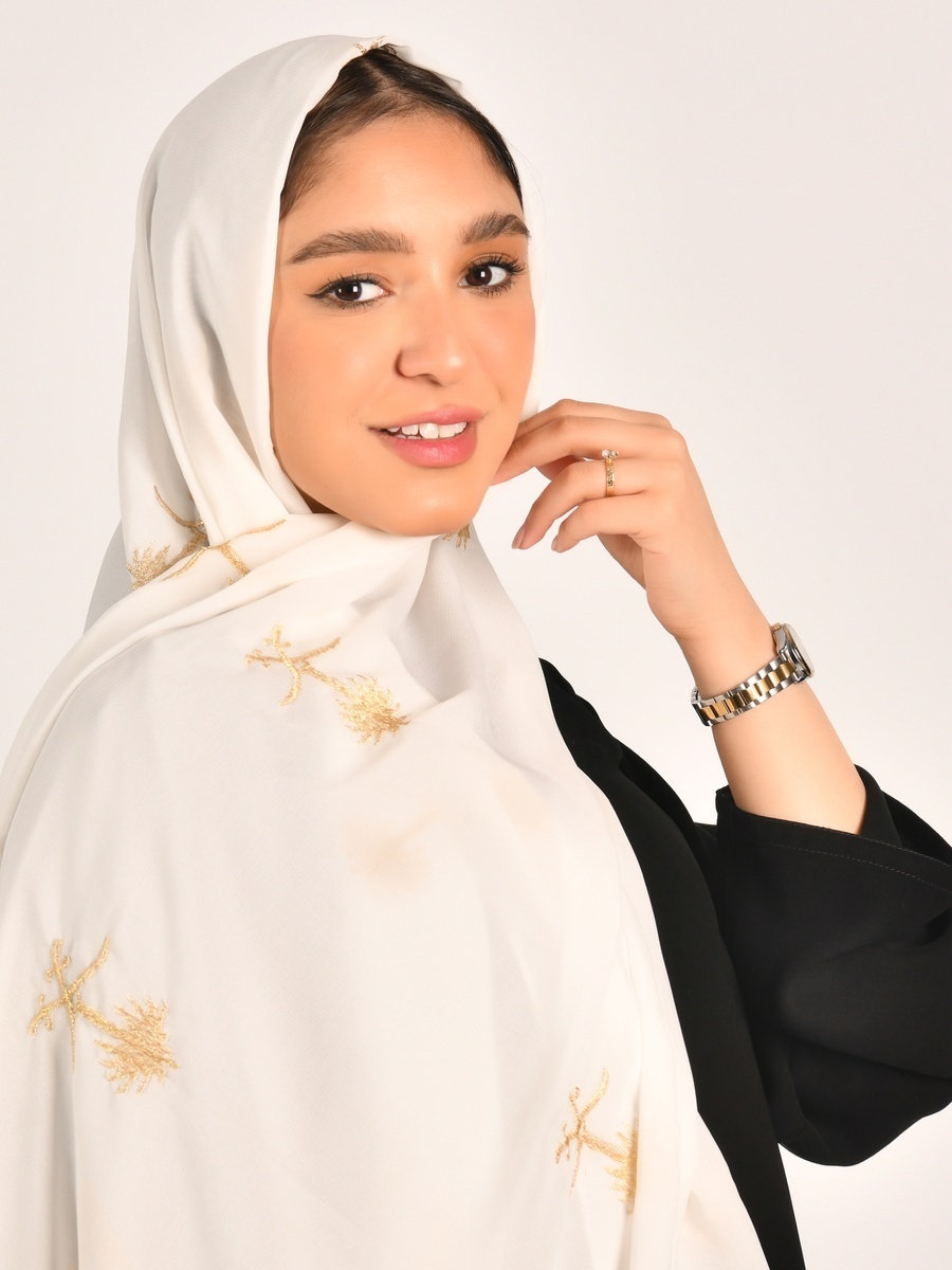 Embroidered Emblem Hijab