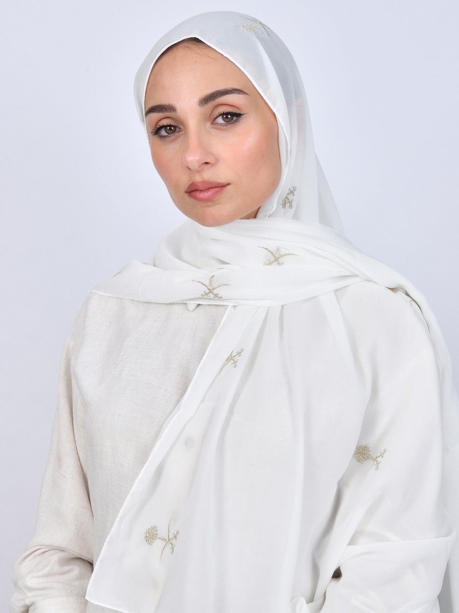 Embroidered Emblem Hijab