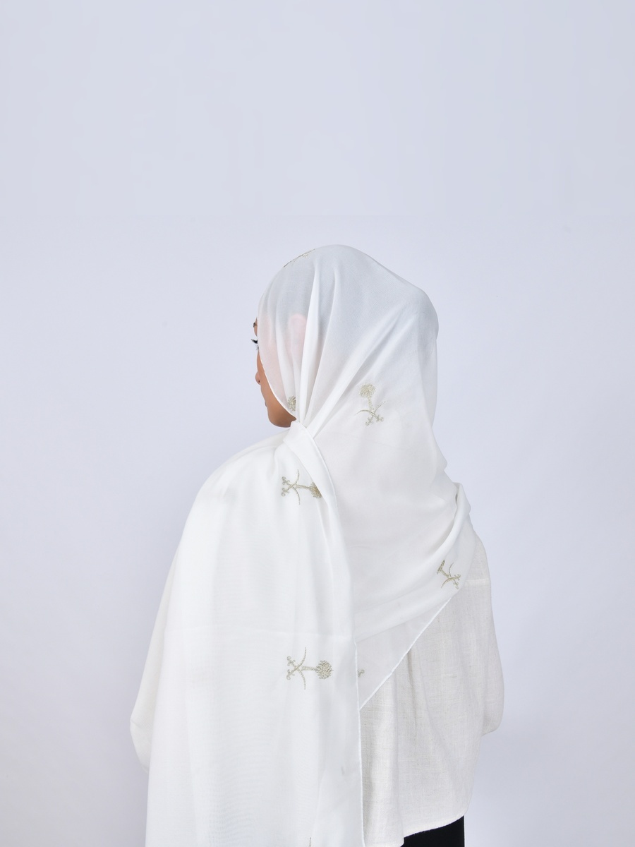 Embroidered Emblem Hijab