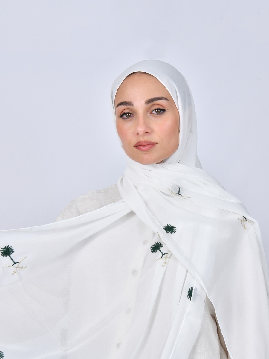 Embroidered Emblem Hijab
