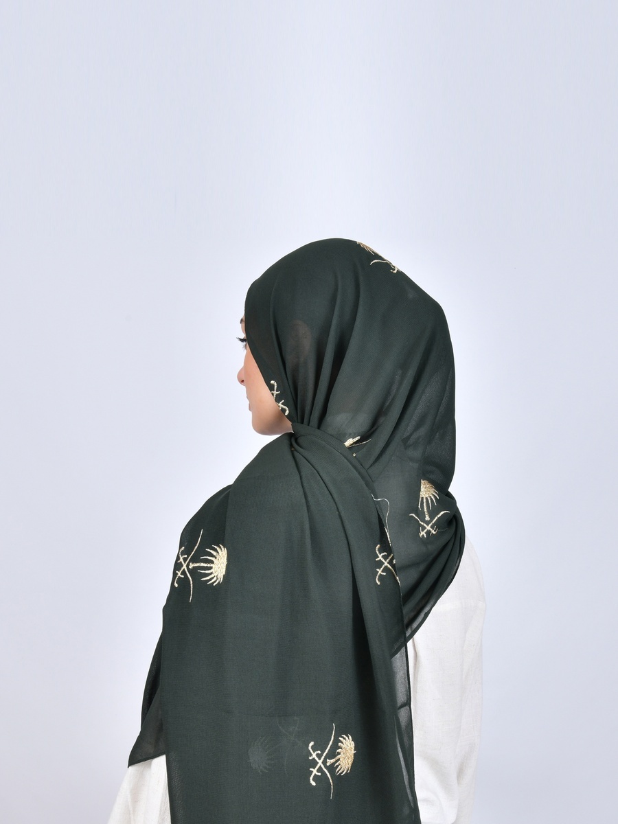 Embroidered Emblem Hijab