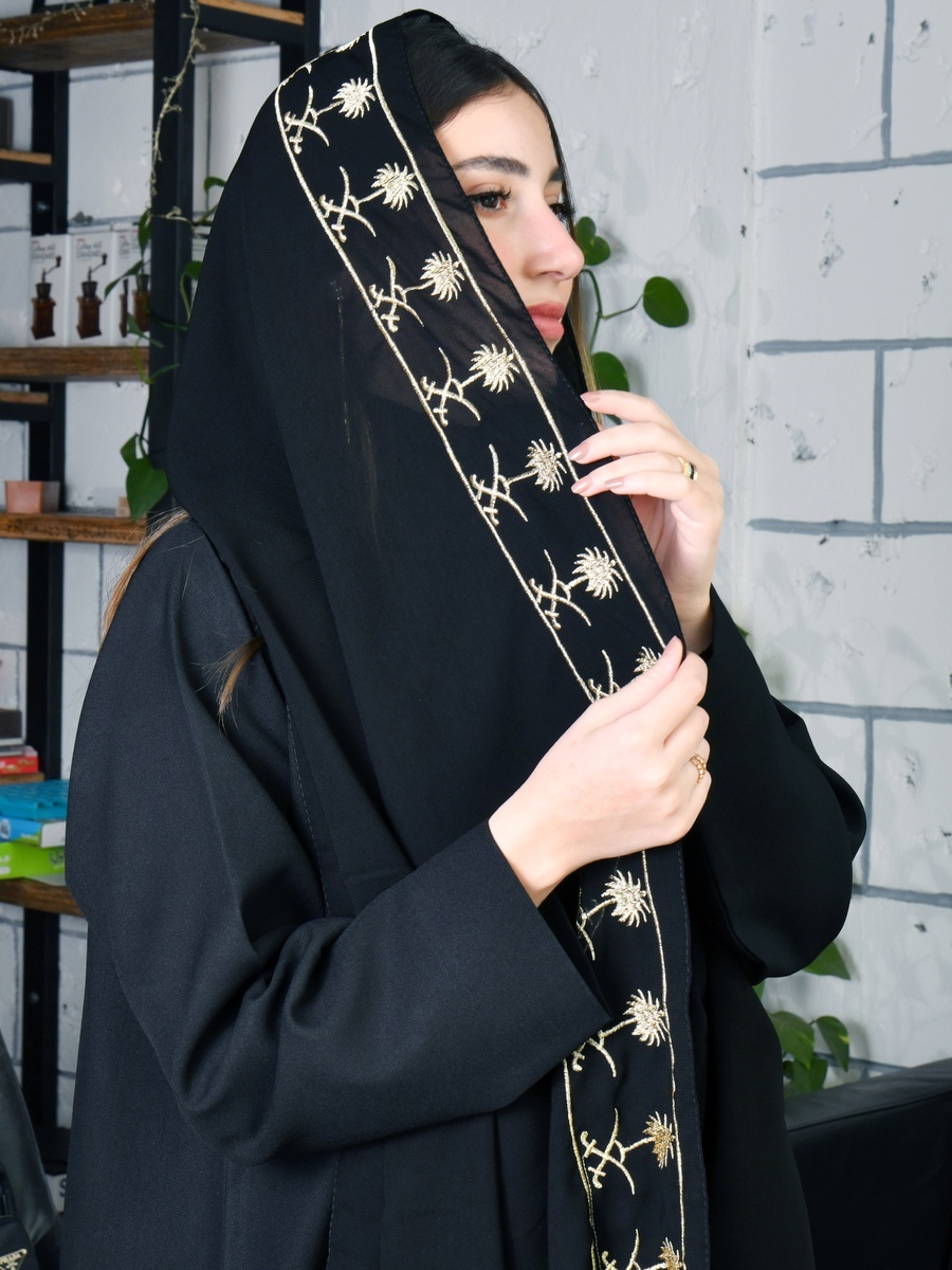 Embroidered Emblem Hijab