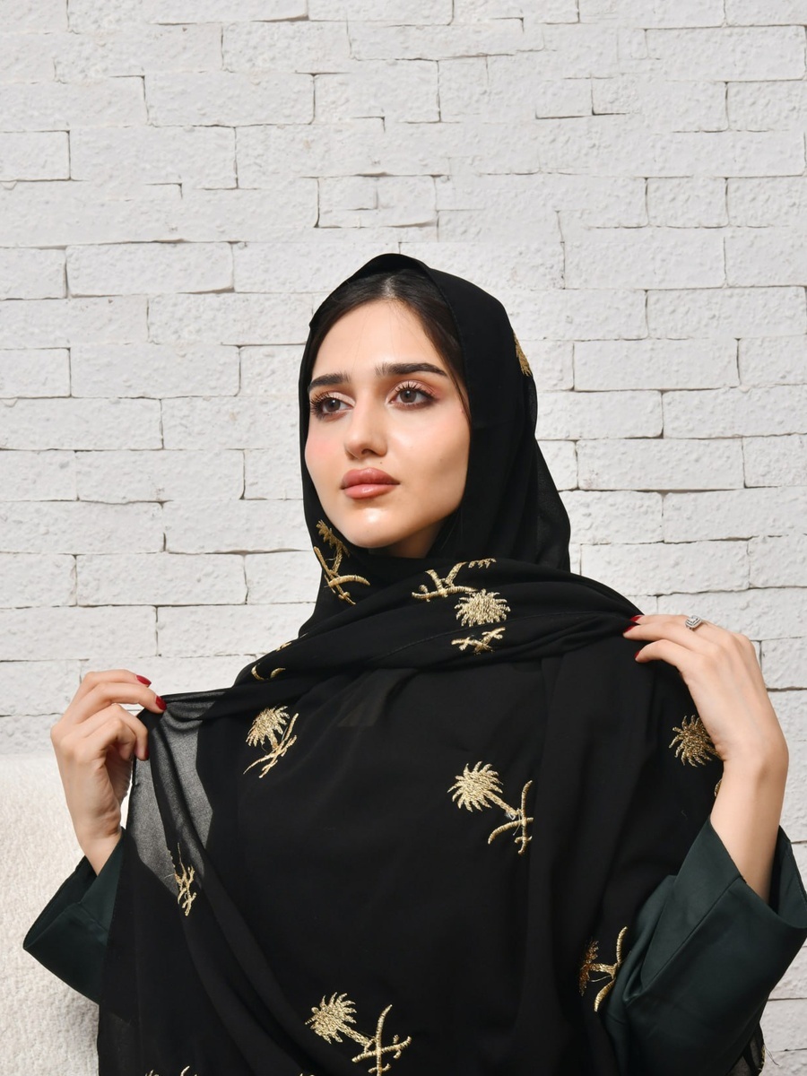 Embroidered Emblem Hijab