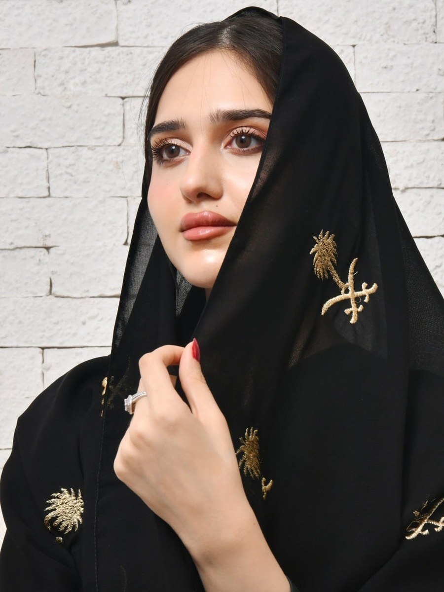 Embroidered Emblem Hijab