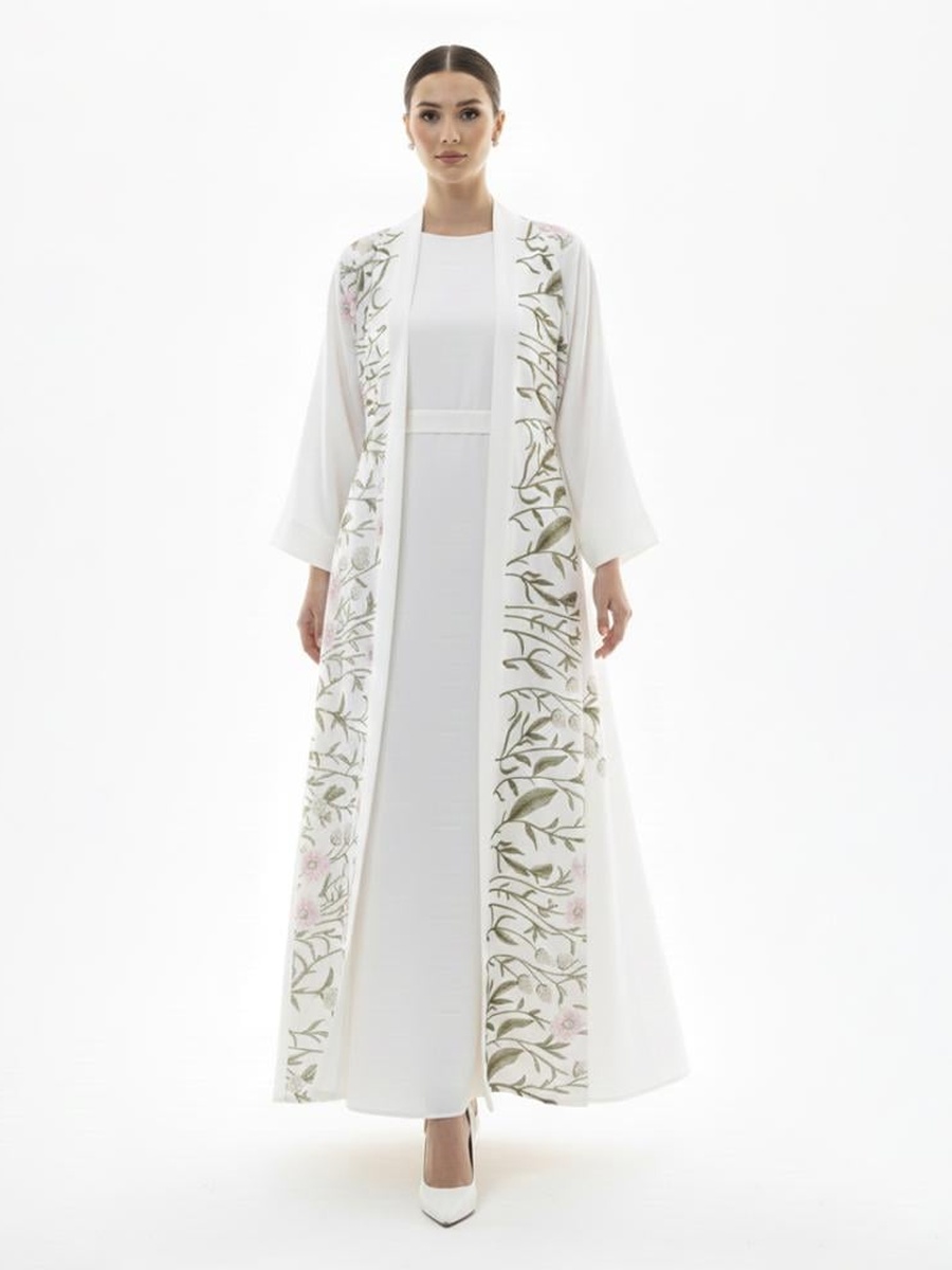 Ghosoun Al Rabee Embroidered Long Sleeves Abaya