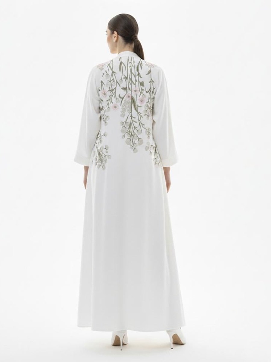 Ghosoun Al Rabee Embroidered Long Sleeves Abaya