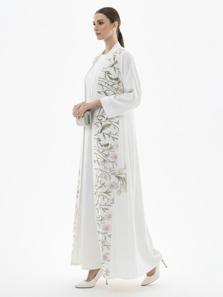 Ghosoun Al Rabee Embroidered Long Sleeves Abaya
