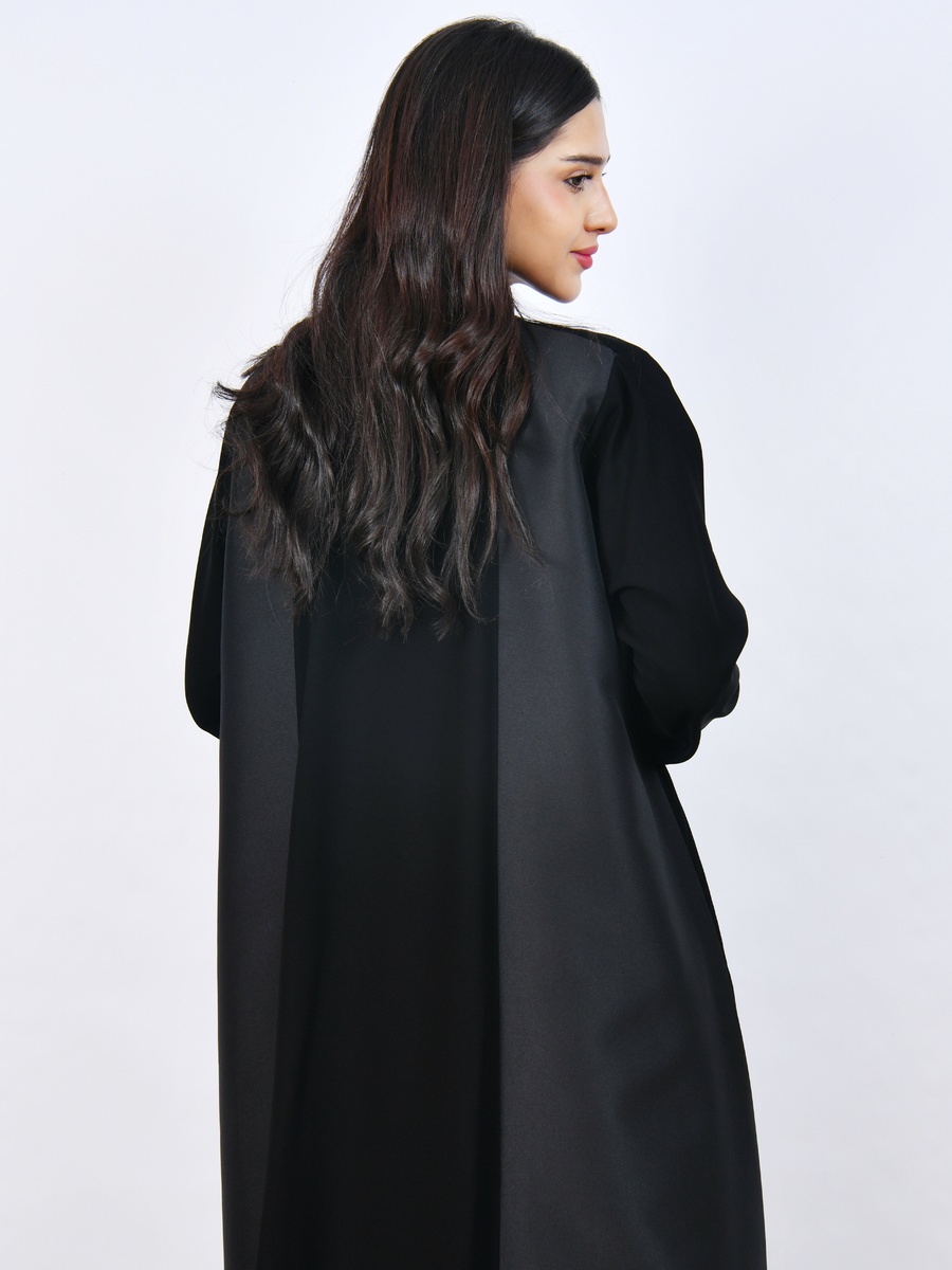 Black Classic Abaya with Buttons