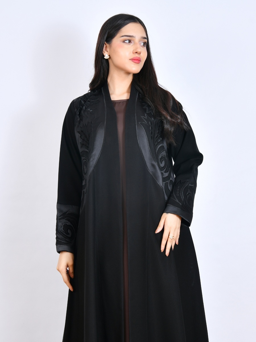Embellished Front Open Abaya