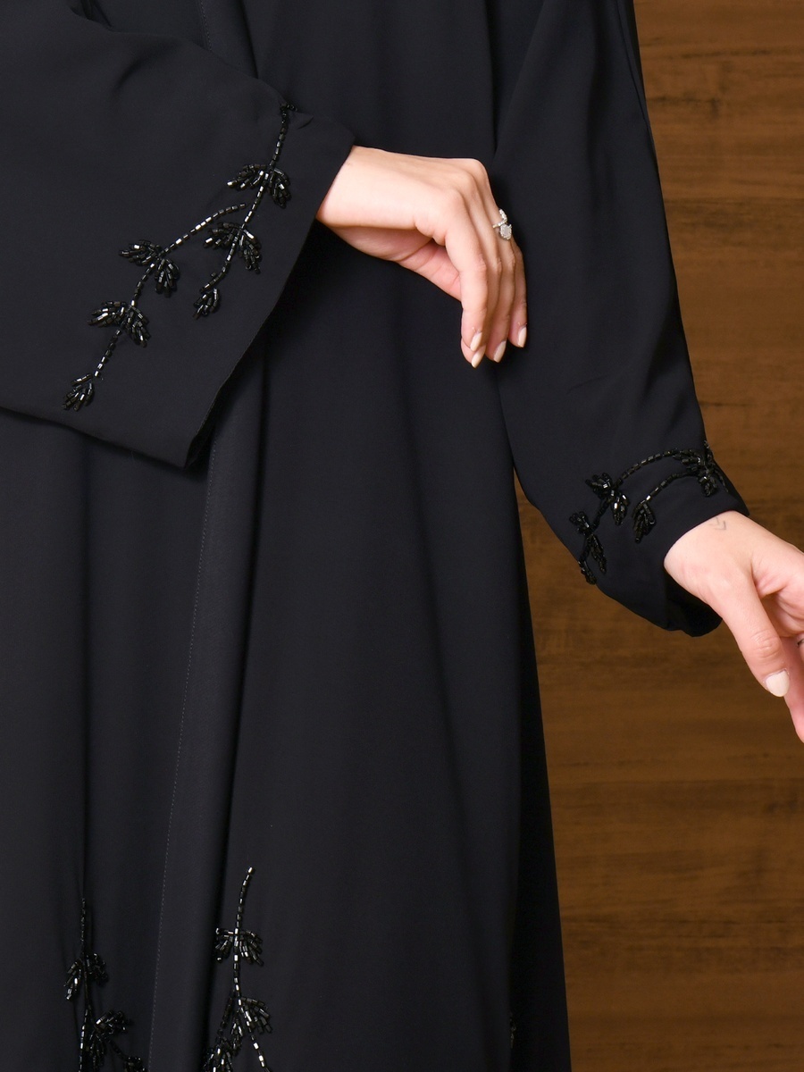 Embellished Wrap Abaya